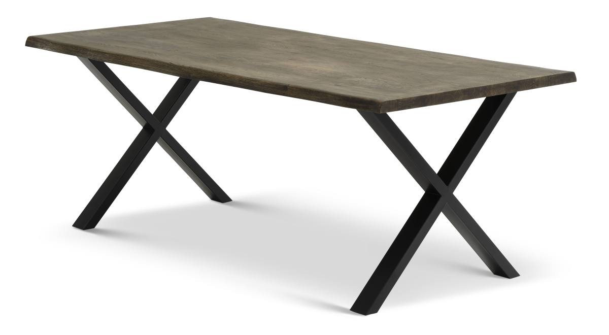 Atlantic spisebord med bølget kant 40 mm, m. udtræk, Spiseborde hos HomeNordic