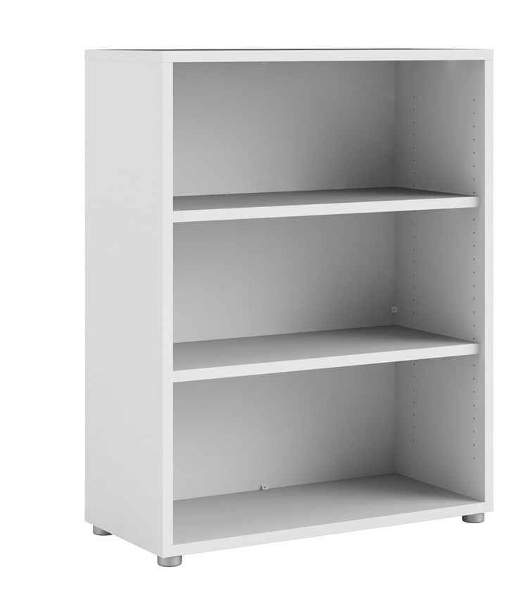 Futura hvid bogreol med 2 hylder 89,2 x 113,4 cm, Bogreoler hos HomeNordic