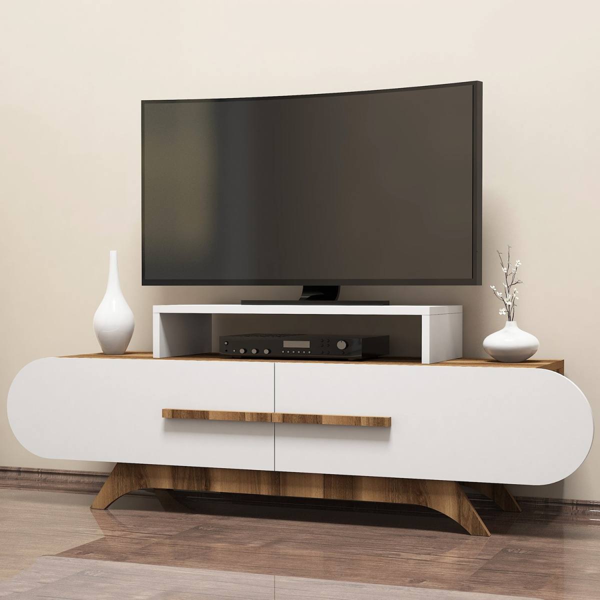 NORDVÄRK Rose TV-bord, m. 2 låger, produktbillede 4 af 4, TV-borde hos HomeNordic
