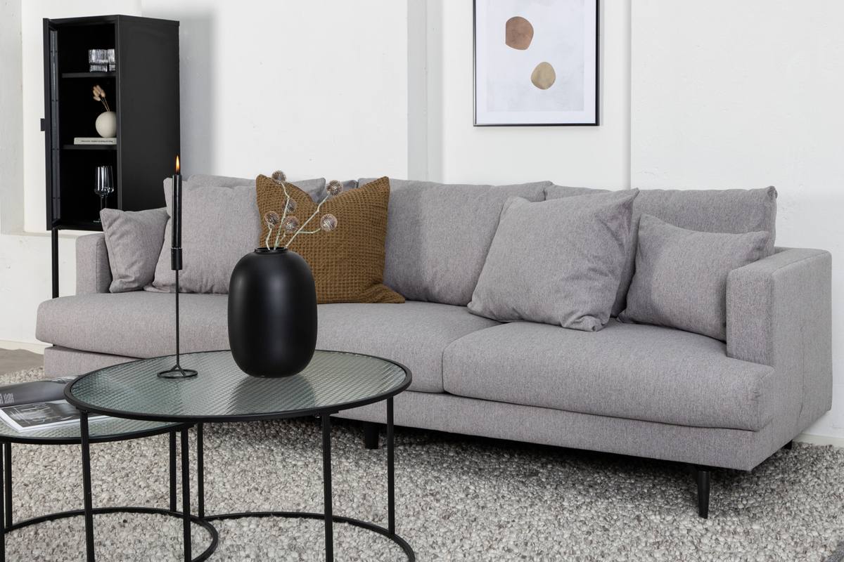 Warden - Sofa 3-personers i lysegrå polyester stof, produktbillede 4 af 14, Sofaer hos HomeNordic