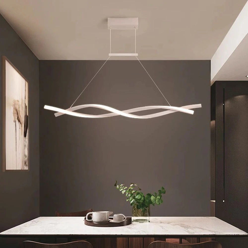 120cm 30W LED pendel, hvid, Pendler hos HomeNordic