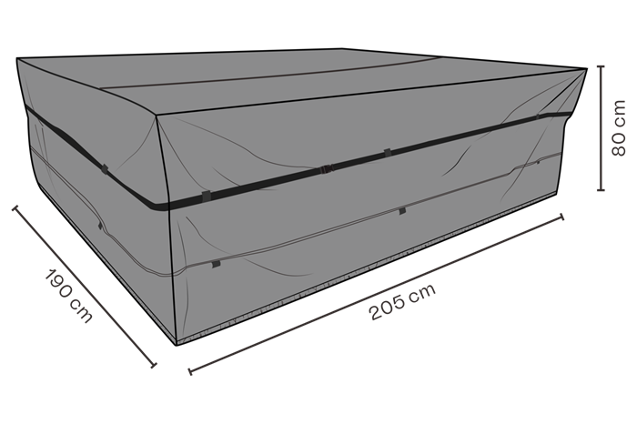 Cover havebord 190 x 205 cm, Haveborde hos HomeNordic