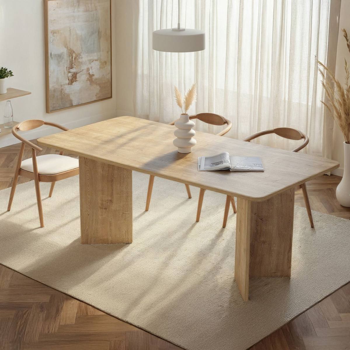 NORDVÄRK Linza spisebord, rektangulær, produktbillede 8 af 9, Spiseborde hos HomeNordic
