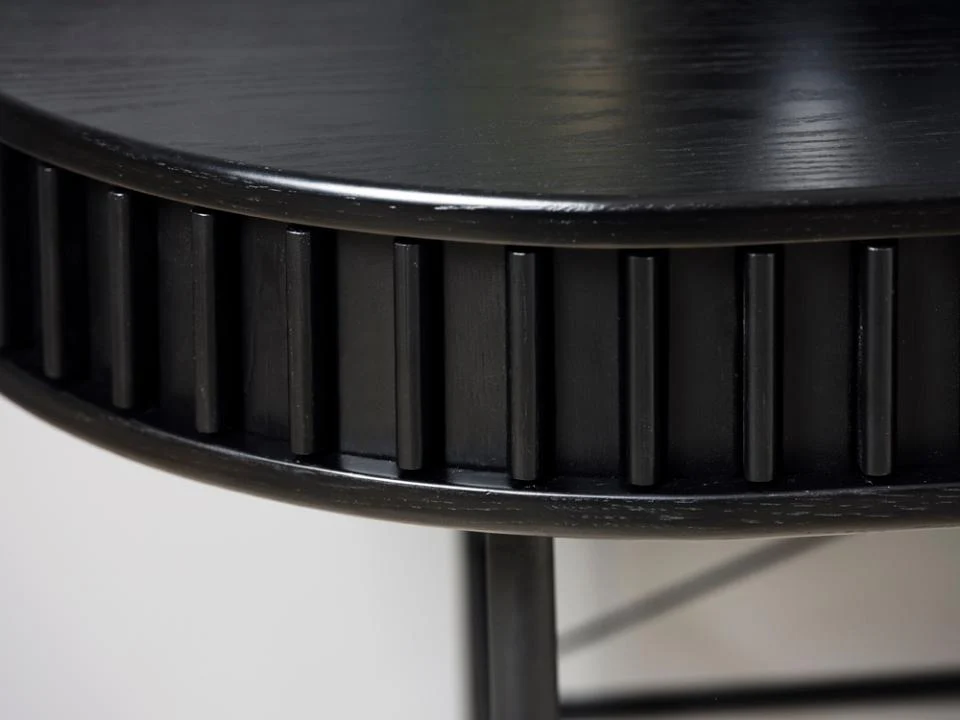 Siena Skrivebord, Sort Eg, 120x60x75 cm, produktbillede 4 af 14, Skriveborde hos HomeNordic