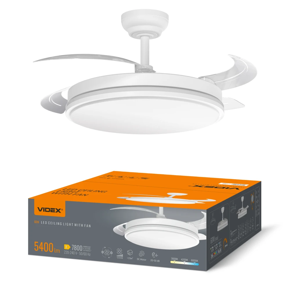 60W LED loftslampe med ventilator, Andre varer hos HomeNordic