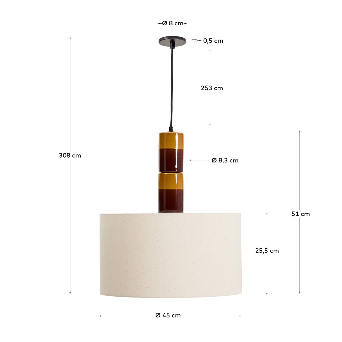 KAVE HOME Mavran loftlampe, produktbillede 2 af 5, Loftlamper hos HomeNordic
