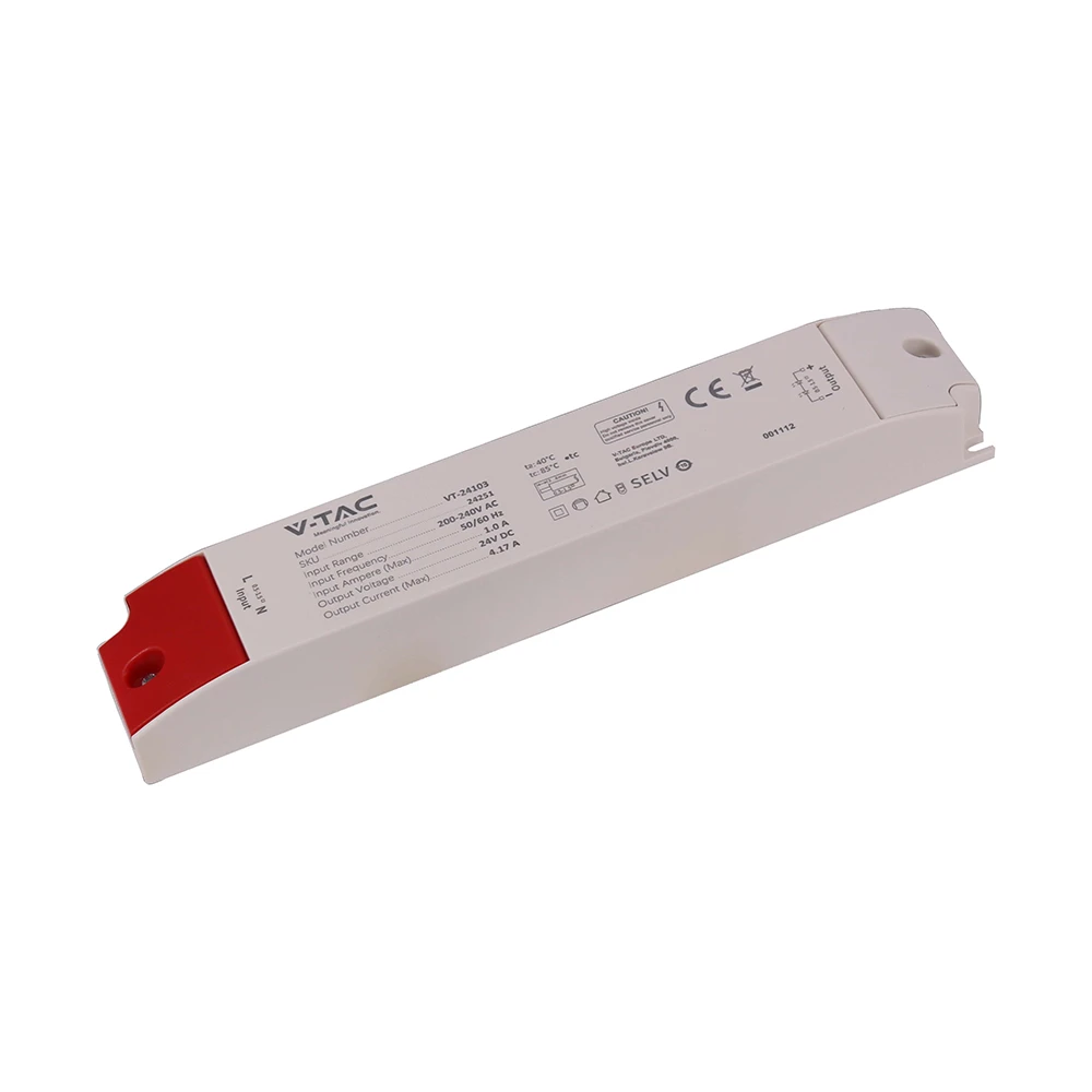 100W / 24V DC strømforsyning til LED strips, Strømforsyninger hos HomeNordic