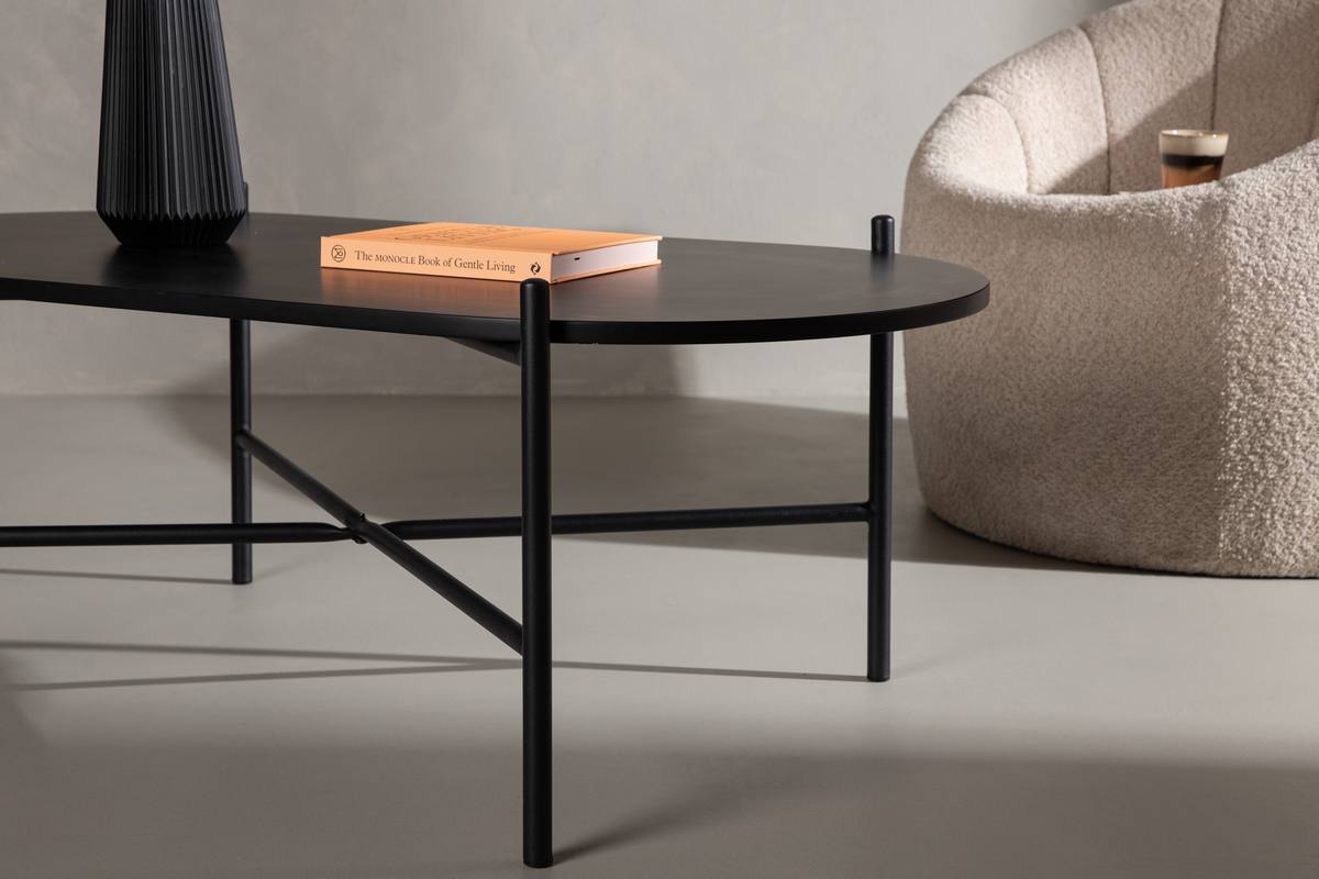 Pebber - Sofabord i sort metal og malet MDF plade, produktbillede 6 af 9, Moderne designs hos HomeNordic