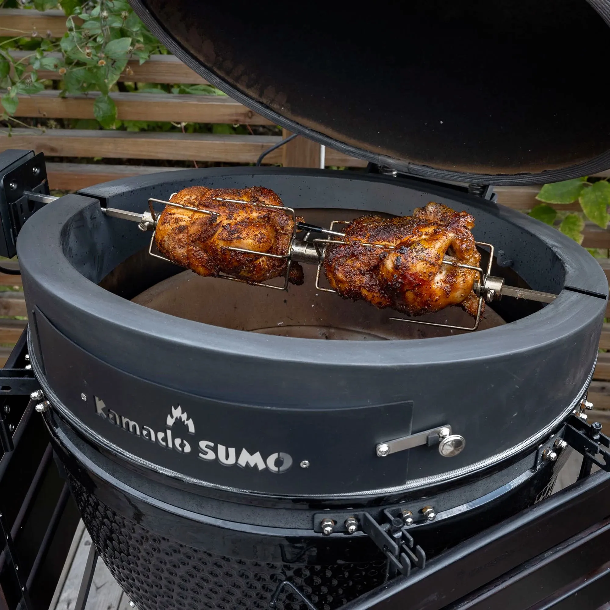 Maxi kulgrill, grøn + grillmesterens rotisserie og pizzaovn, produktbillede 5 af 6 hos HomeNordic