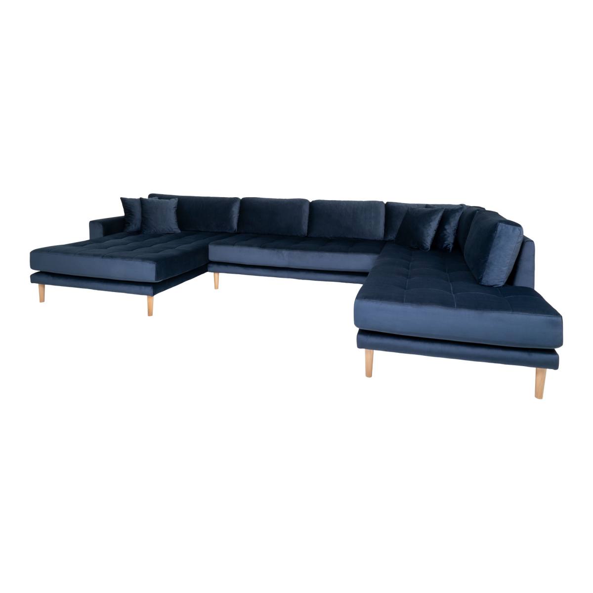 HOUSE NORDIC LIDO M/ÅBEN ENDE VENSTRE MØRKEBLÅ VELOUR, produktbillede 3 af 5, Sofaer hos HomeNordic