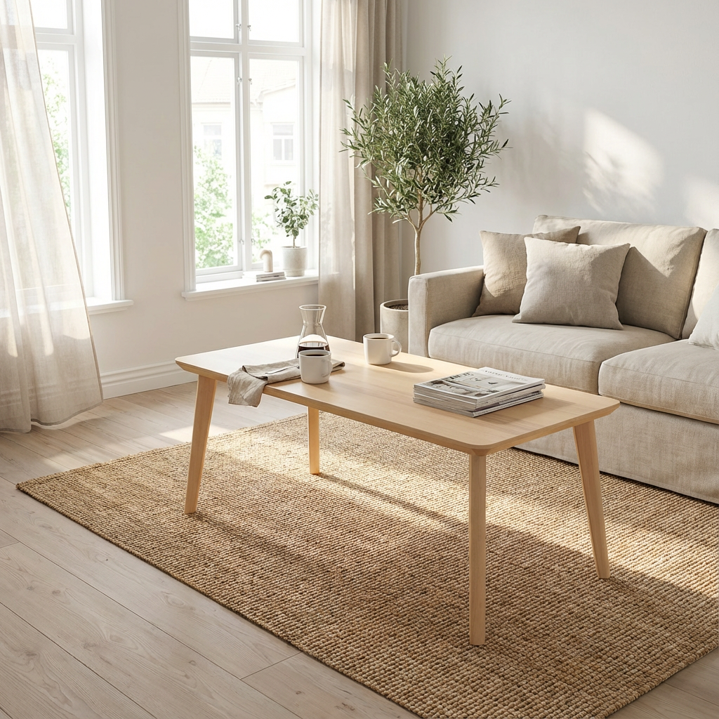 CT 10 - Sofabord i massiv bøg med rektangulær form og størrelse 130 x, produktbillede 2 af 7, Nordisk design hos HomeNordic