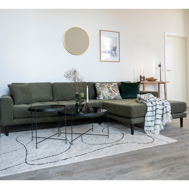 Riviera lounge sofa olivengrøn, højrevendt Længde på 290 cm, produktbillede 2 af 8, Sofaer hos HomeNordic