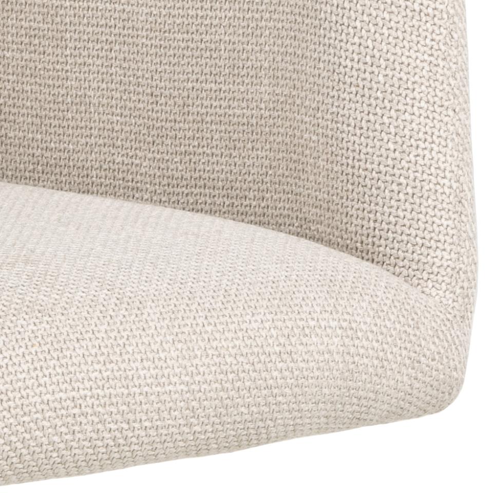 Sofie spisebordsstol med armlæn og drejefod i lys beige møbelstof, produktbillede 3 af 7, Spisebordsstole hos HomeNordic