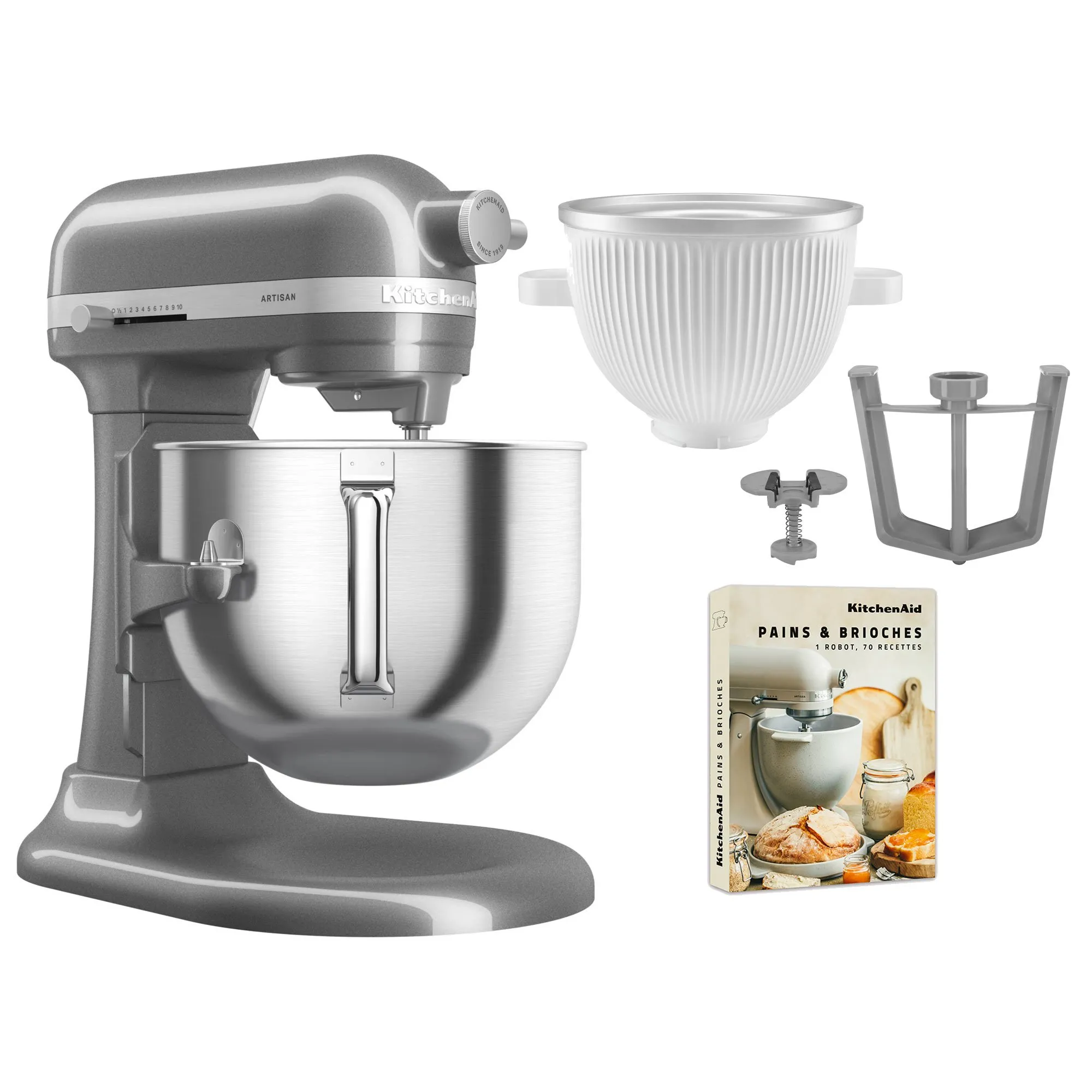 Artisan 5KSM70SHXE køkkenmaskine 6,6 liter + 5KSMICM Ice Cream Maker, Røremaskiner hos HomeNordic