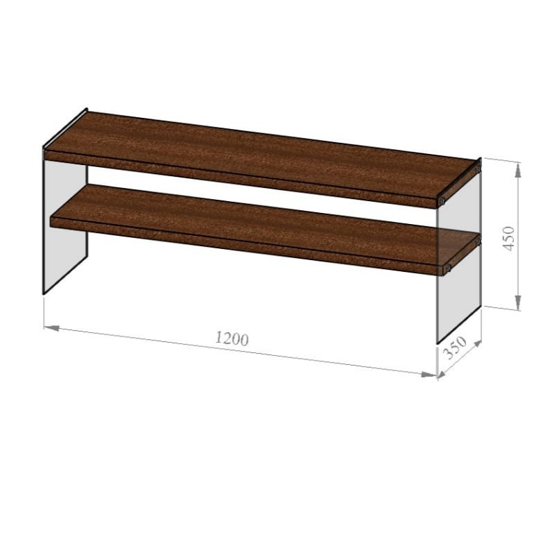 NORDVÄRK TV100 TV-bord, m. 1 hylde, produktbillede 2 af 7, TV-borde hos HomeNordic