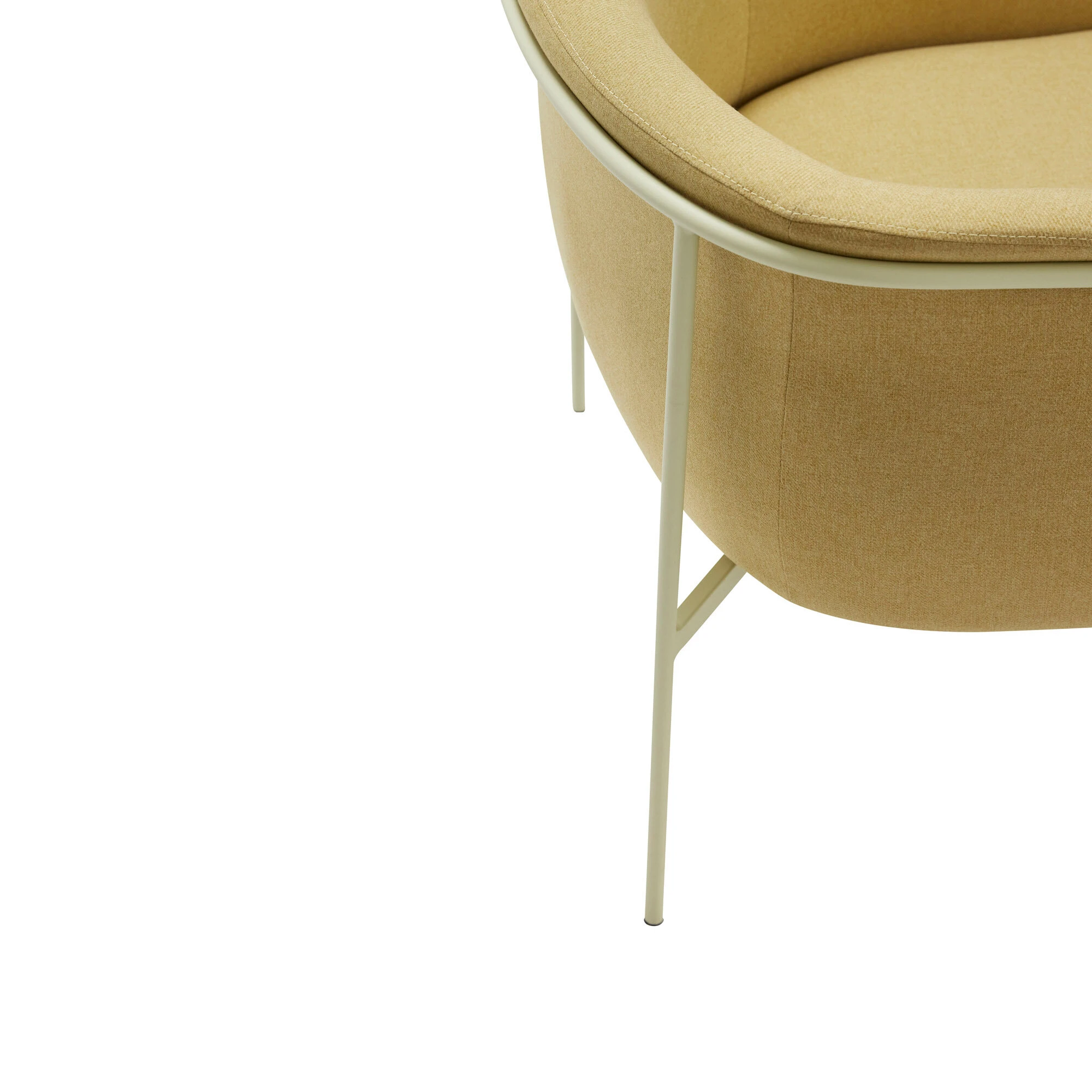 Eyrie - Loungestol i polyester/metal, gul/lysegrøn, produktbillede 4 af 4, Lænestole hos HomeNordic