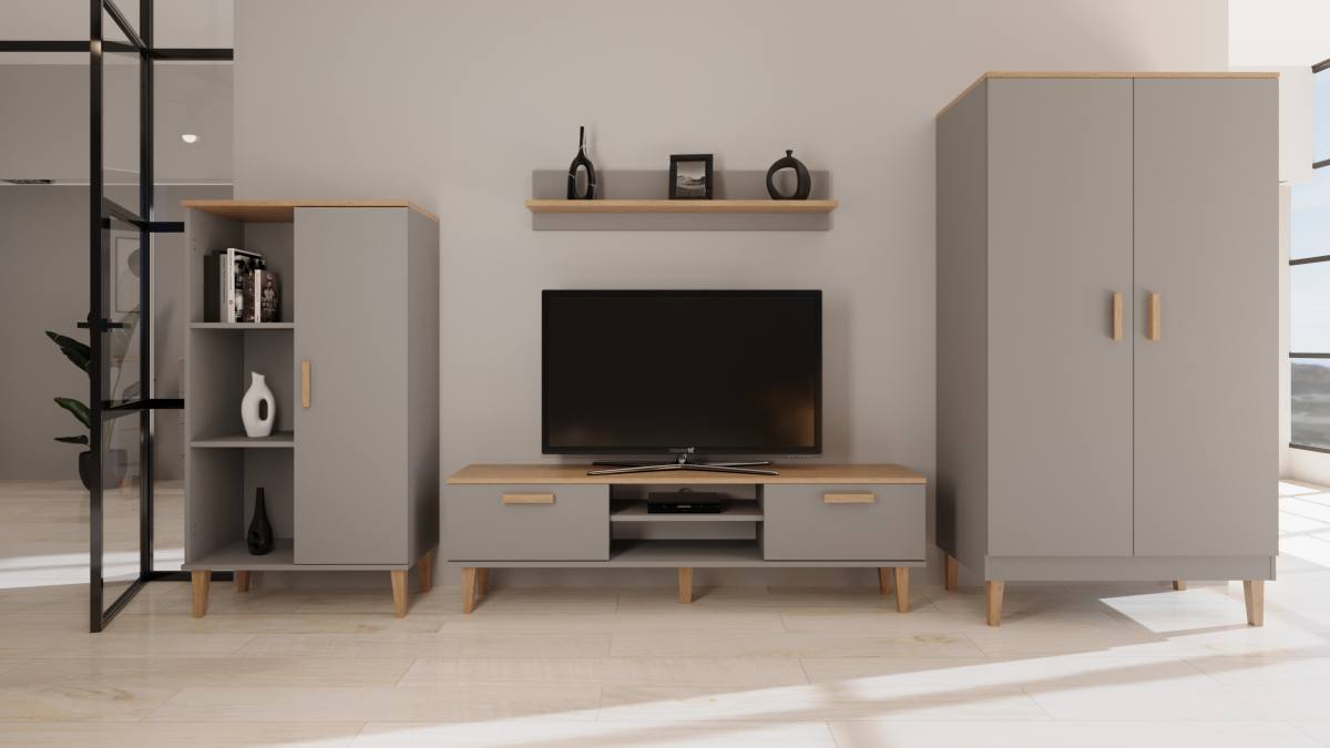KOCOT Denver TV-bord, m. 2 låger og 1 hylde, TV-borde hos HomeNordic
