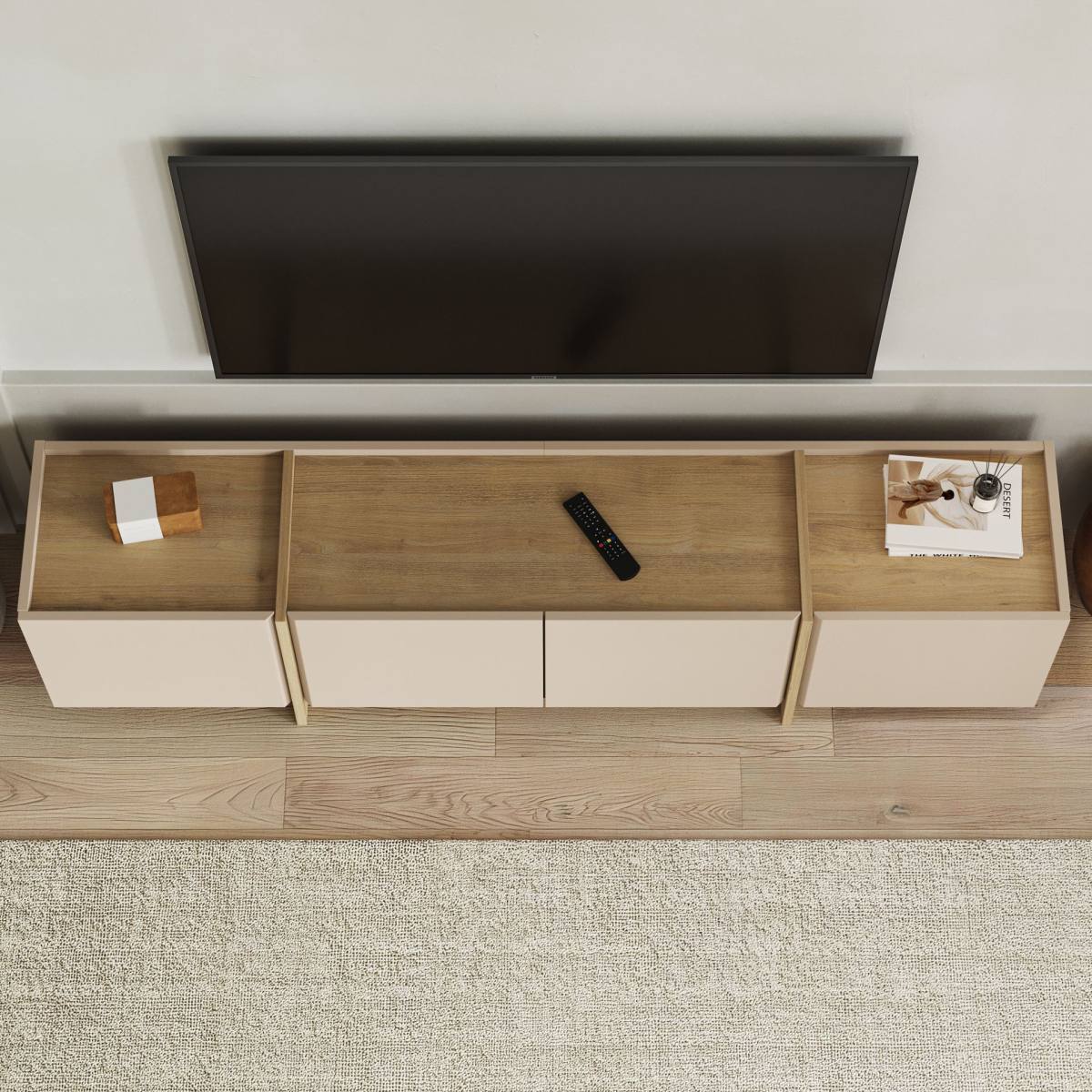 FUNZI LIVING Lowen TV-bord, m 4 låger, produktbillede 10 af 10, TV-borde hos HomeNordic