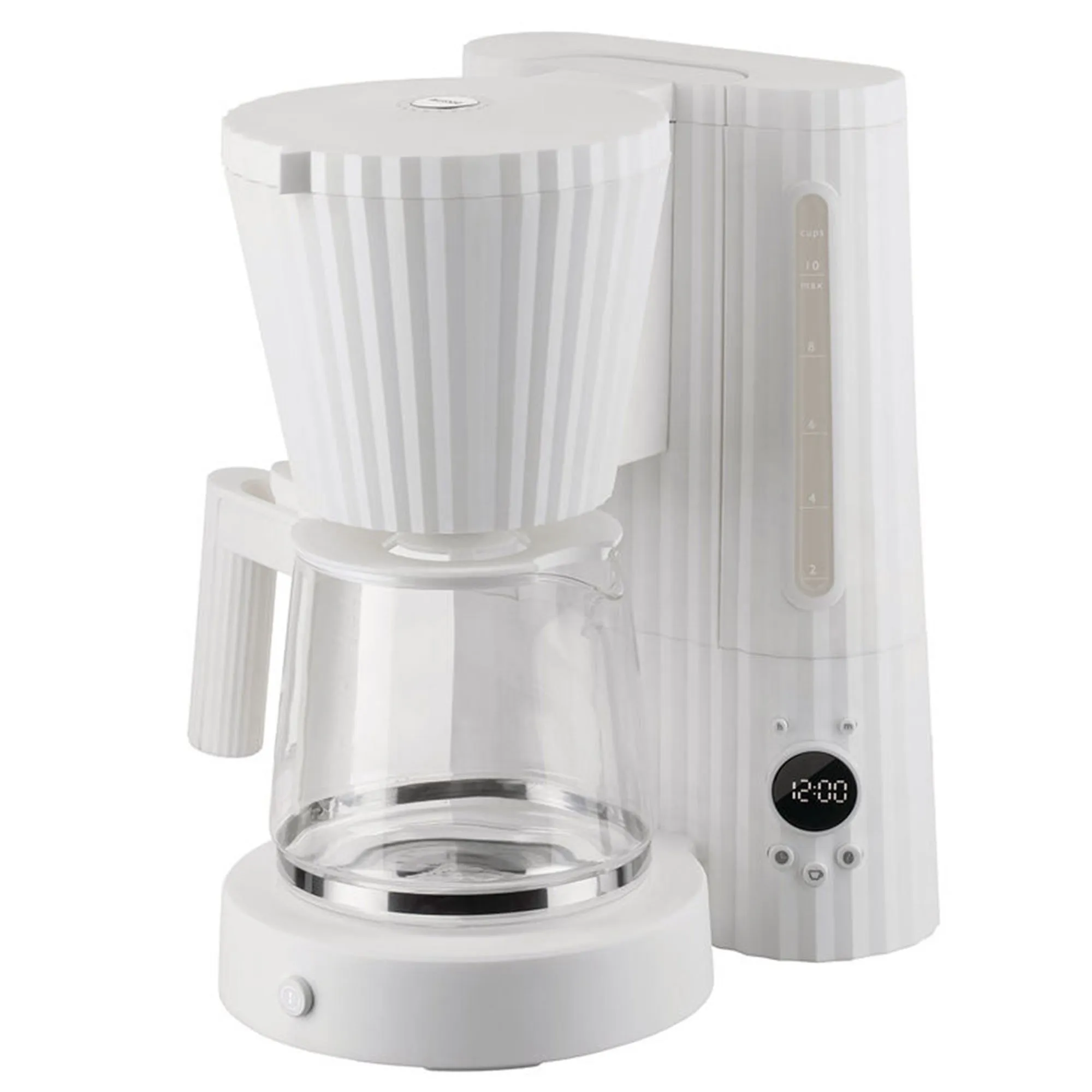 Plissé kaffemaskine, hvid, Kaffemaskiner hos HomeNordic