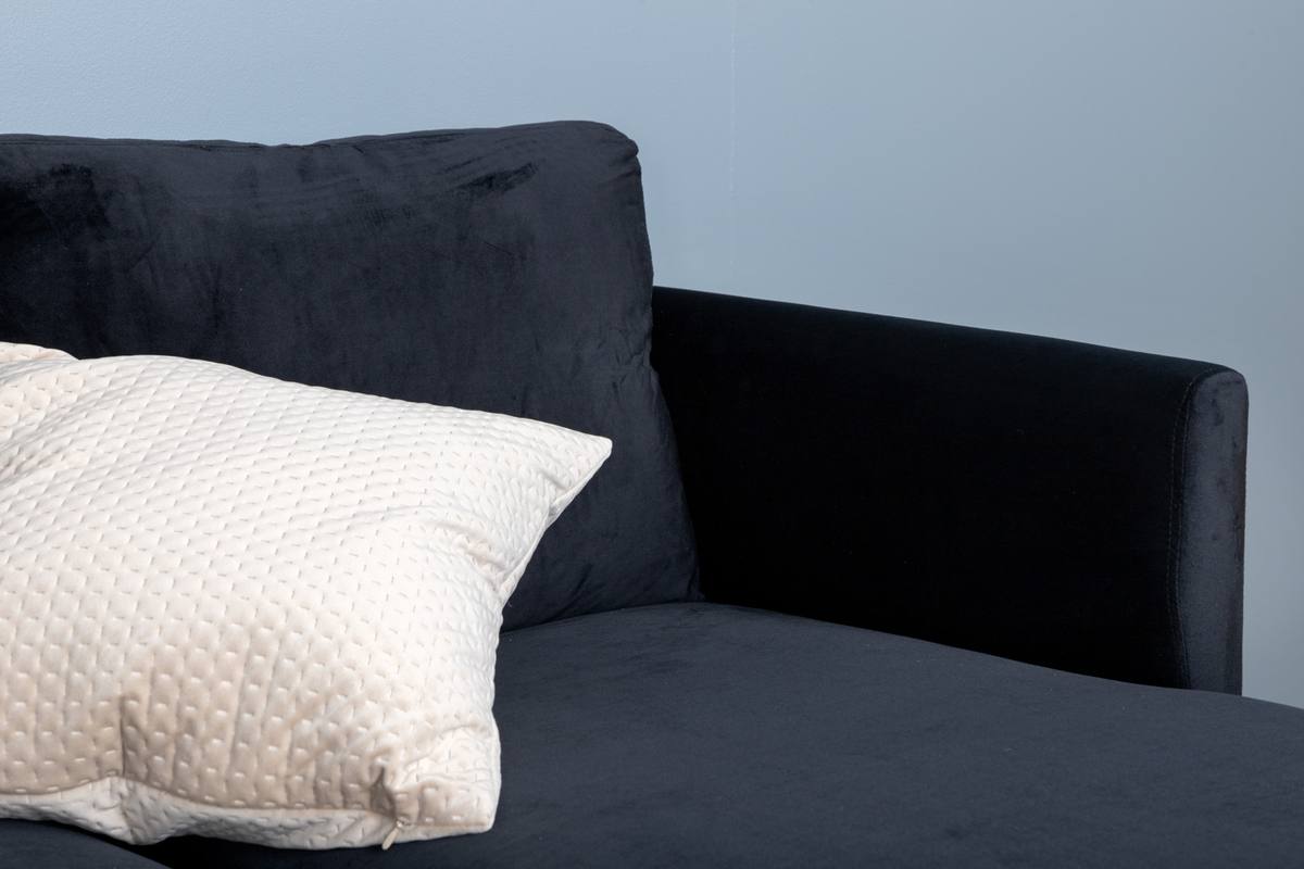 Polar - Sofa i U-form med sort fløjl – billede 7