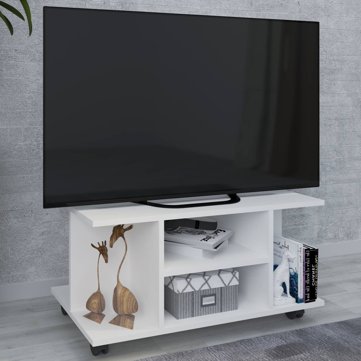 VCM NORDIC Findalo TV-bord, m. 4 rum og hjul, produktbillede 4 af 5, TV-borde hos HomeNordic