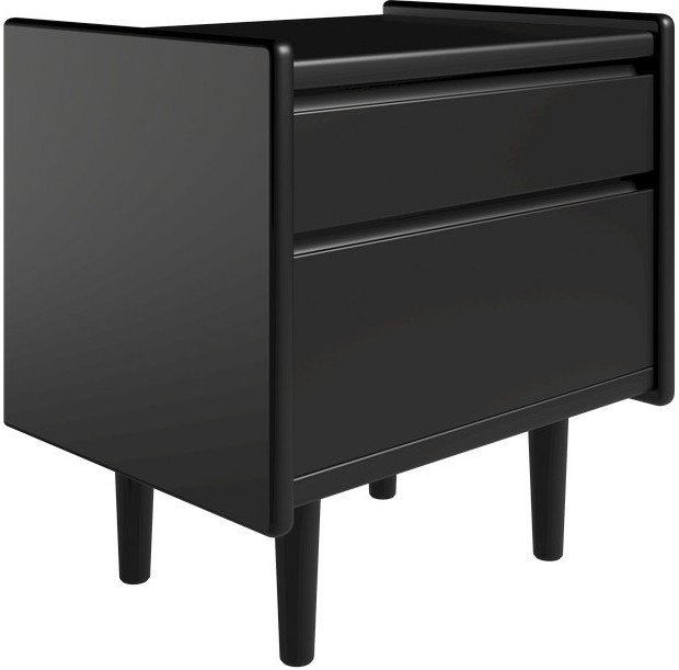 Krone sengebord 50 cm bred lakeret med 2 skuffer, Sengeborde hos HomeNordic