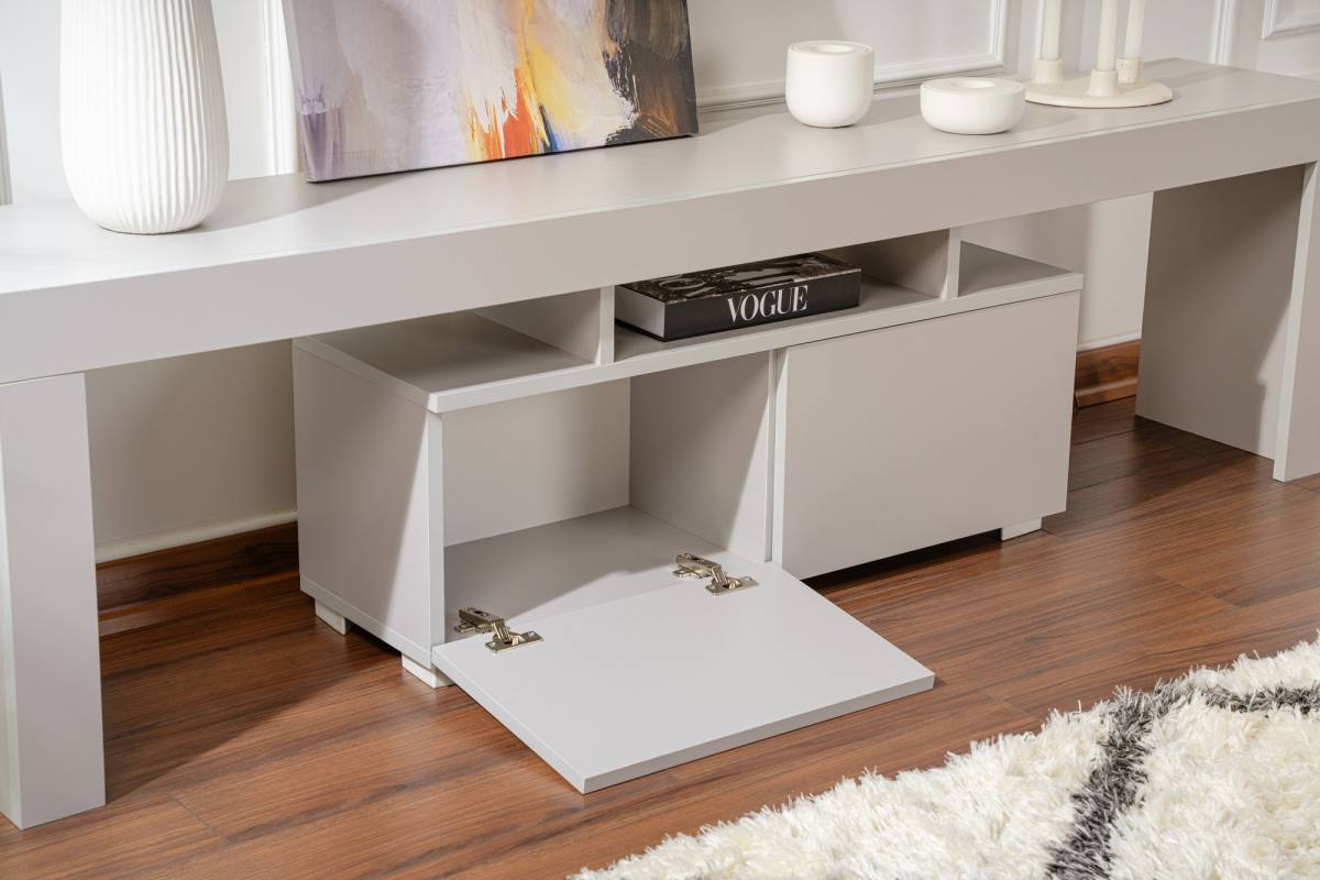NORDVÄRK Enclave TV-bord, m. 2 låger og 3 åbne rum, produktbillede 4 af 7, TV-borde hos HomeNordic