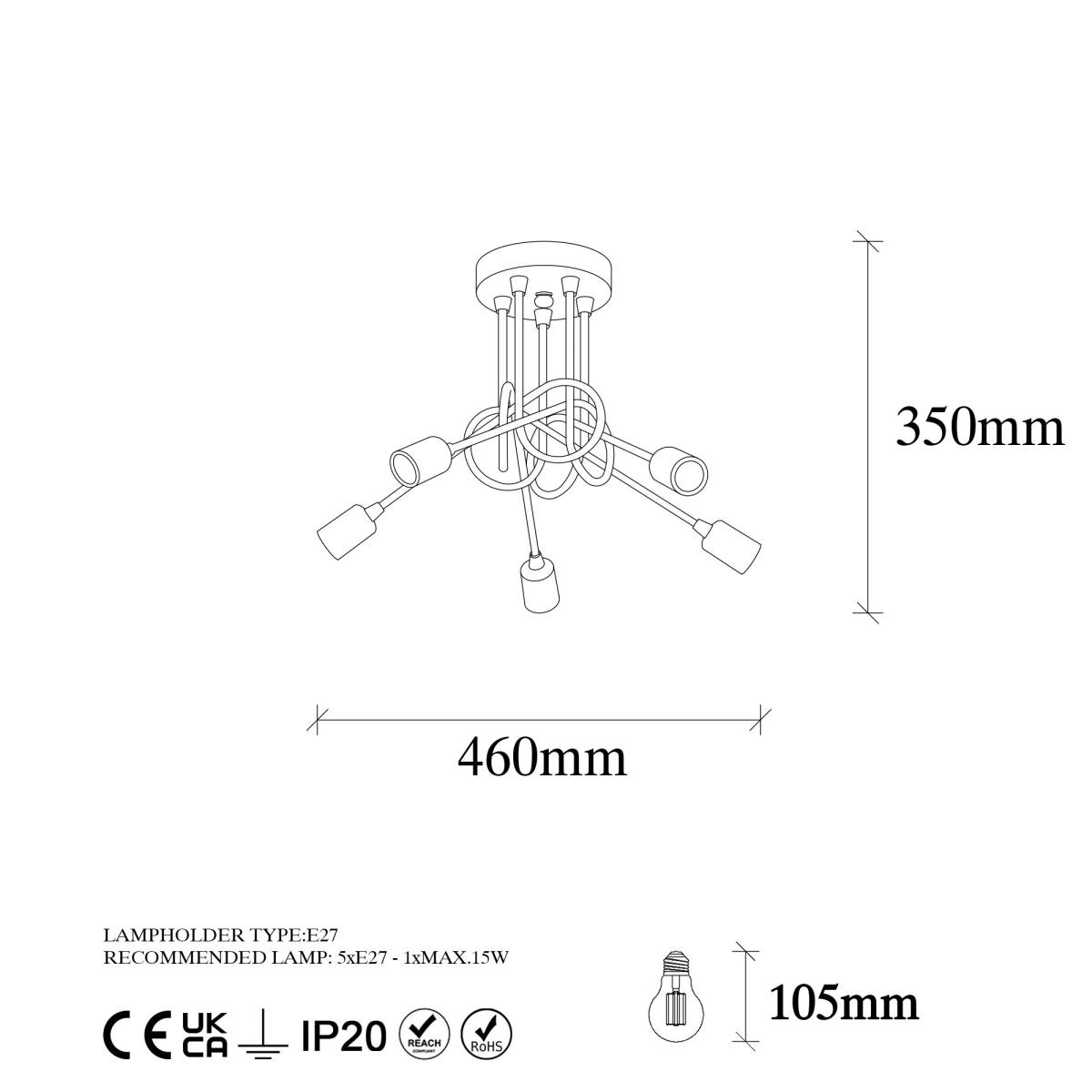 LUMI loftlampe, produktbillede 2 af 7, Loftlamper hos HomeNordic
