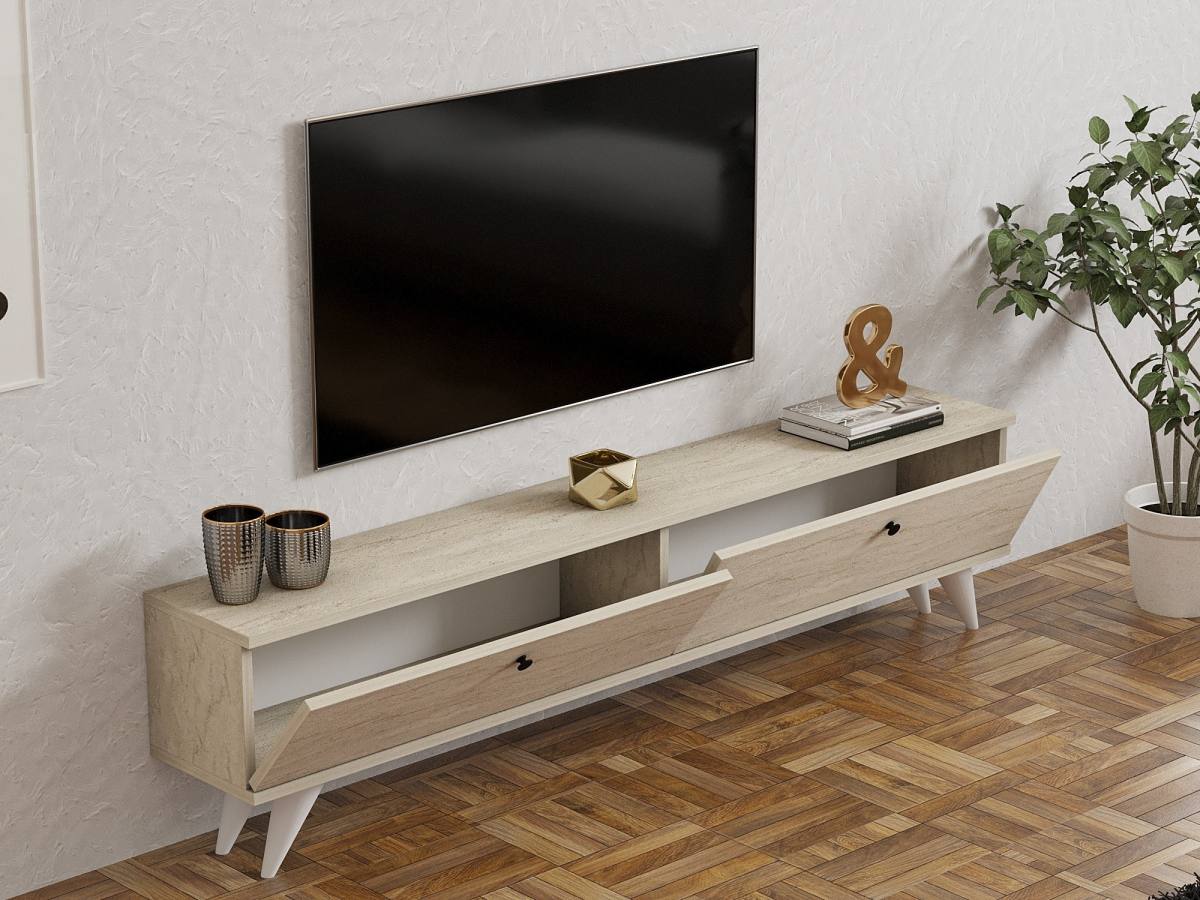 NORDVÄRK Paris TV-bord, m. 2 låger, produktbillede 5 af 5, TV-borde hos HomeNordic