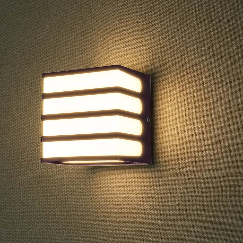8W LED væglampe, brun, Væglamper hos HomeNordic
