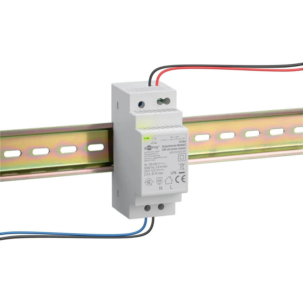 30W / 12V DC DIN skinne strømforsyning, Strømforsyninger hos HomeNordic