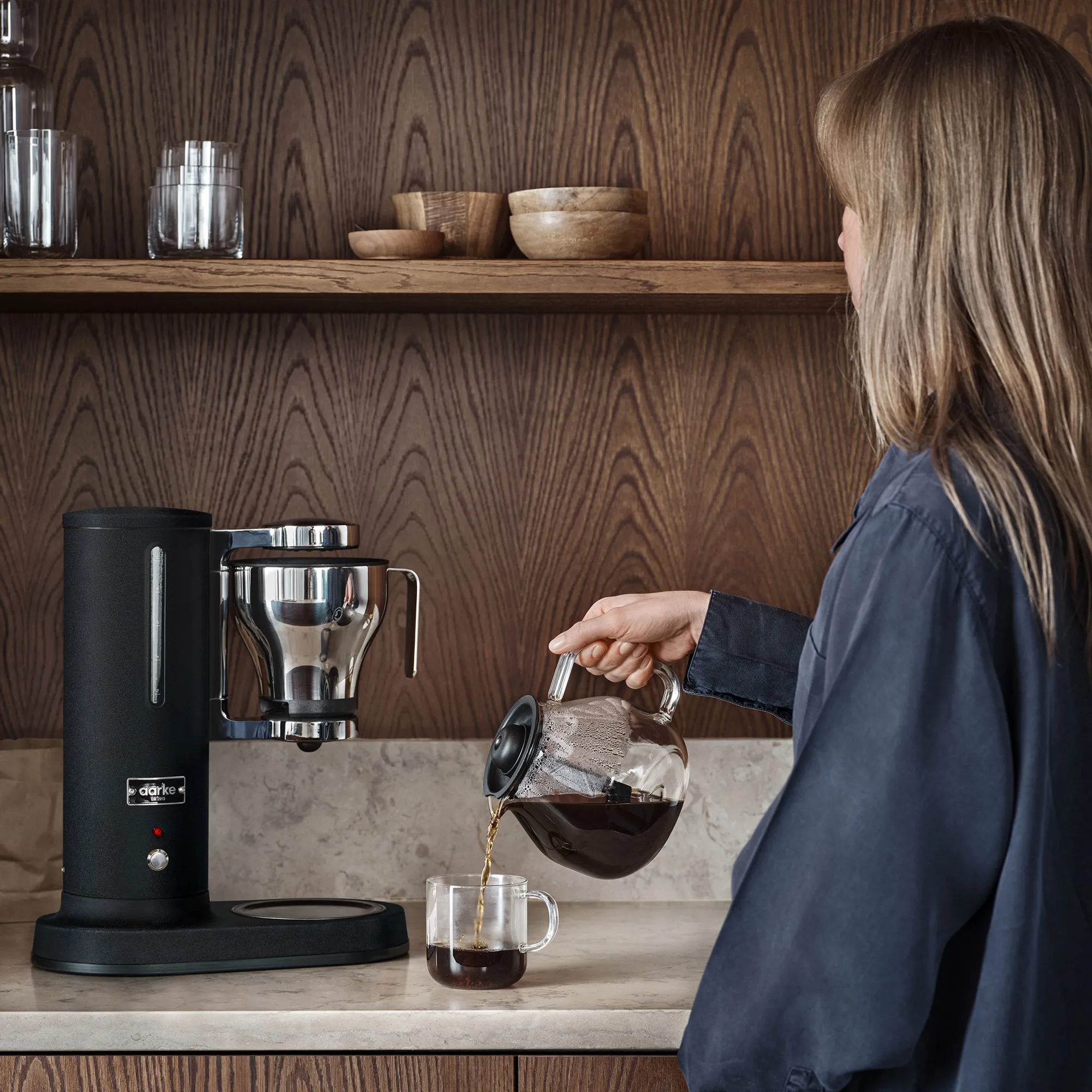Kaffemaskine, mat sort, produktbillede 4 af 5, Kaffemaskiner hos HomeNordic