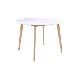 Spisebord i hvid og natur Ø105,h75 cm, produktbillede 13 af 19, Spiseborde hos HomeNordic