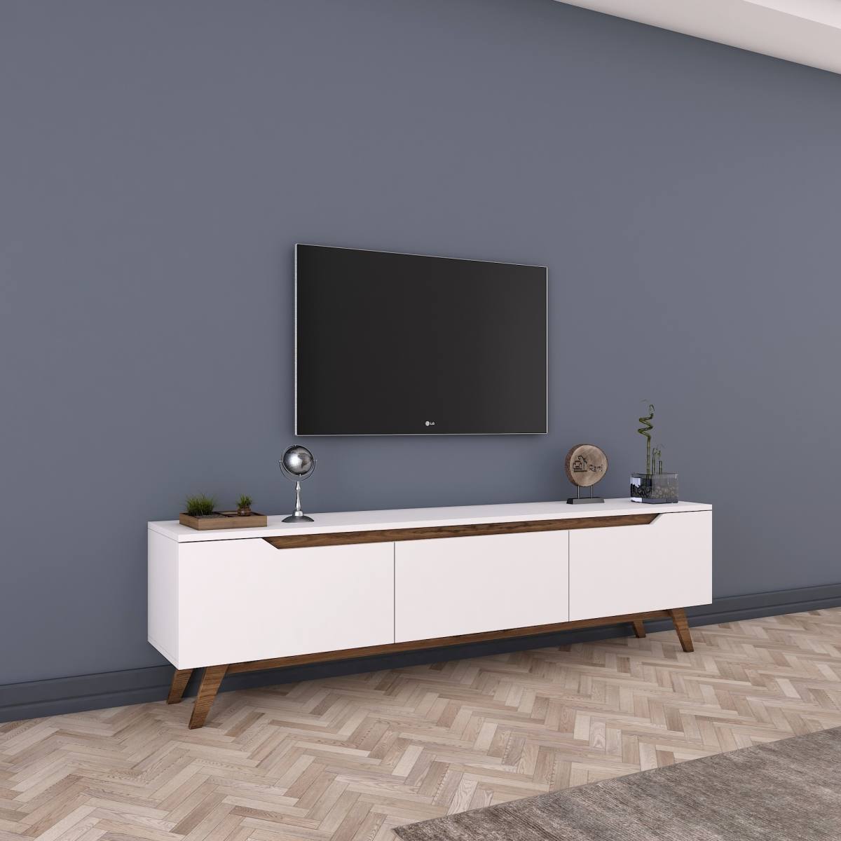 NORDVÄRK D1 TV-bord, m. 3 låger, produktbillede 8 af 11, TV-borde hos HomeNordic