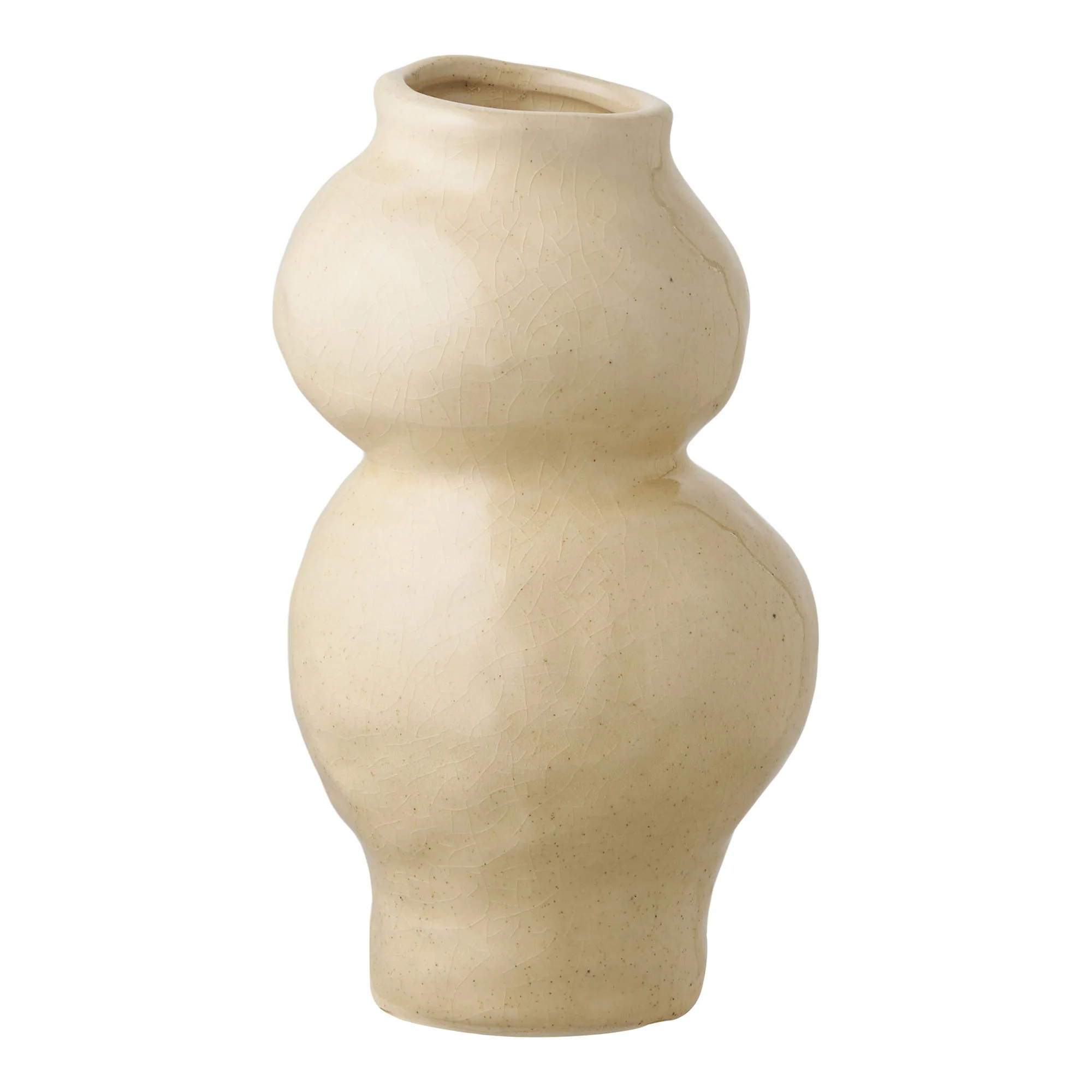 Vase - Vase, Keramik, Beige Ø10,5X19,5 Cm, Vaser hos HomeNordic