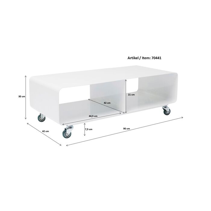 KARE DESIGN Lounge M Mobil TV-bord, m. hjul, produktbillede 8 af 9, TV-borde hos HomeNordic