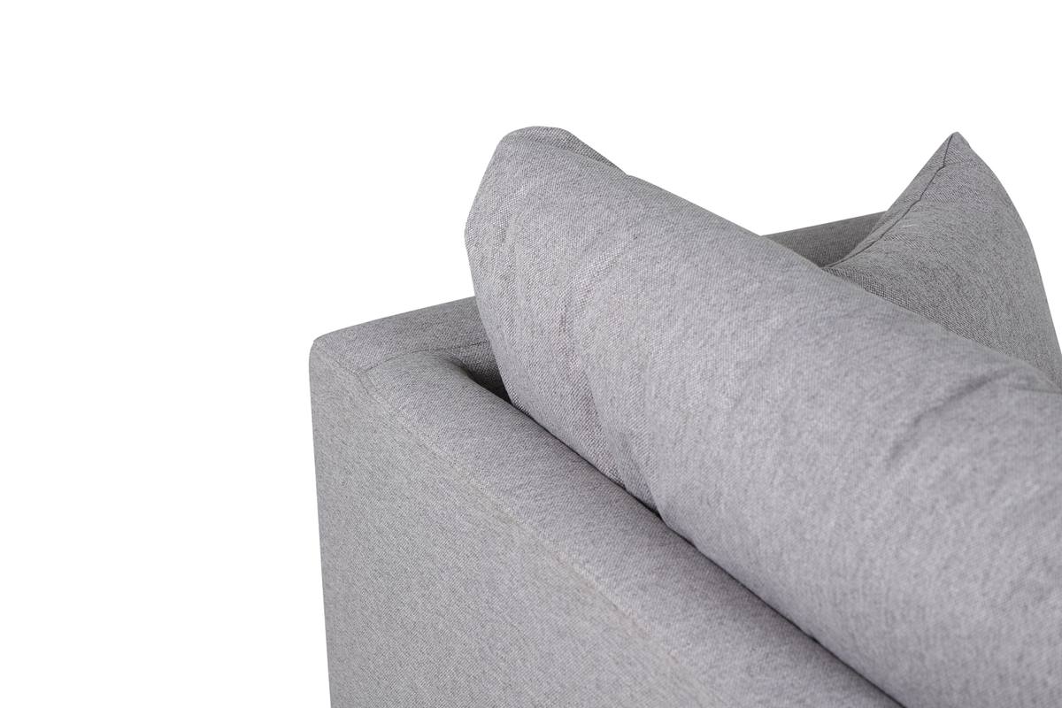 Warden - Lænestol i lysegrå polyester stof, produktbillede 12 af 14, Lænestole hos HomeNordic