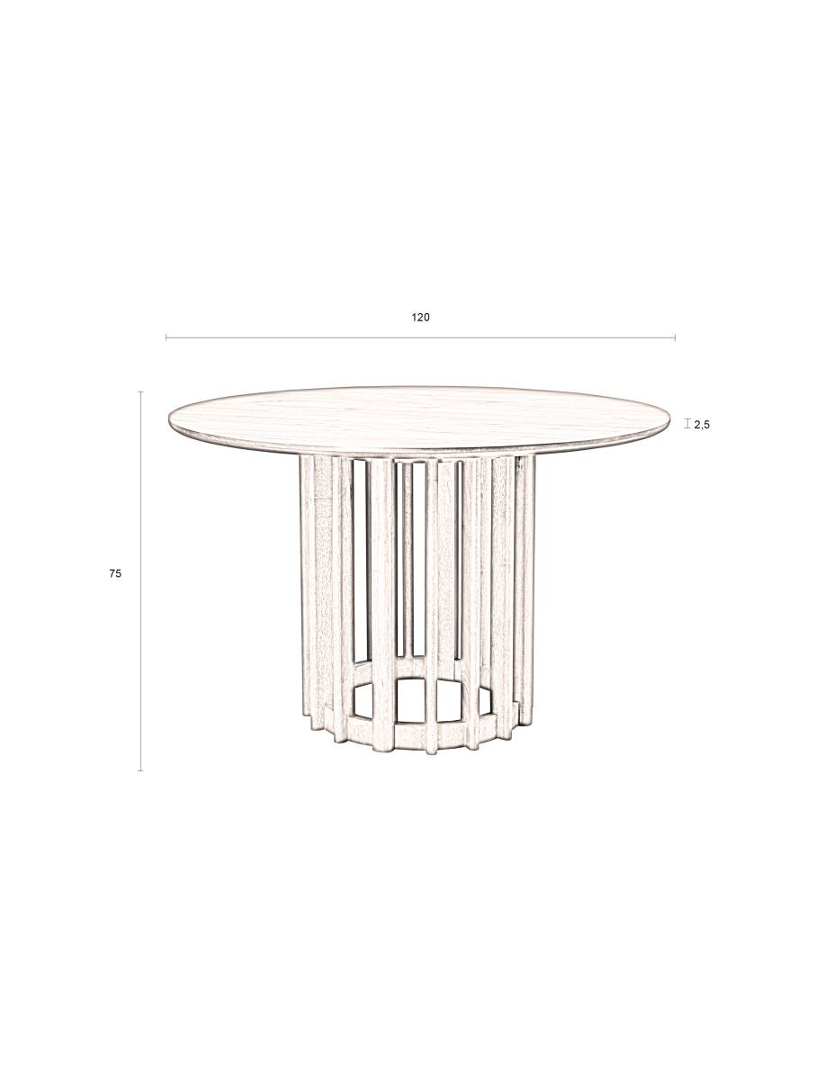 DUTCHBONE Barlet spisebord, rund, produktbillede 2 af 6, Spiseborde hos HomeNordic