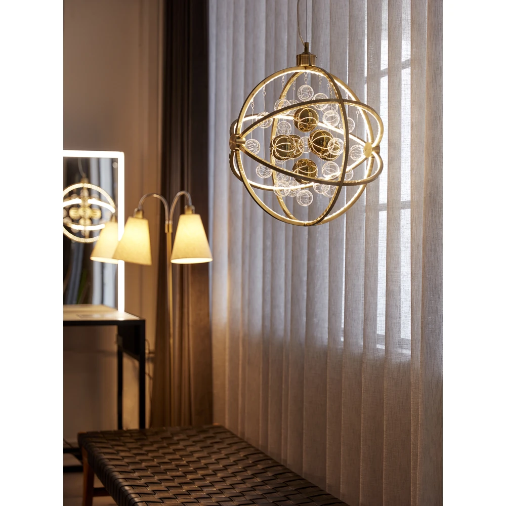 Galaxy Pendel Lampe 20W Dæmpbar i Antik Messing, Pendler hos HomeNordic