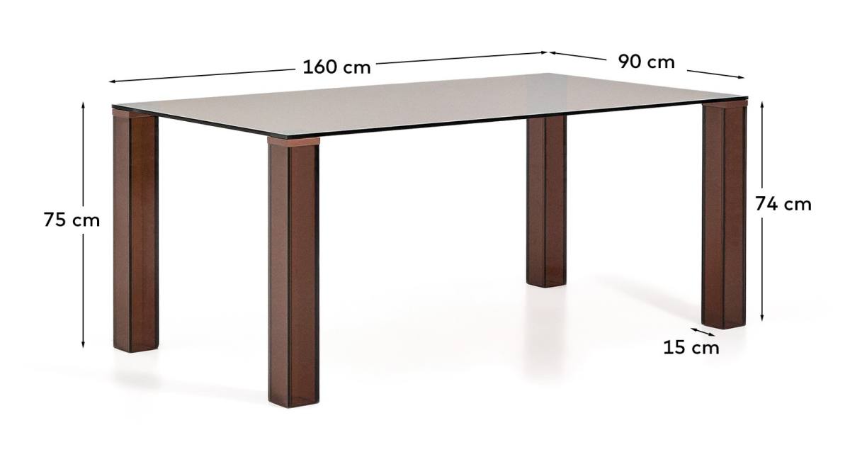KAVE HOME Adularia spisebord, rektangulær, produktbillede 2 af 7, Spiseborde hos HomeNordic