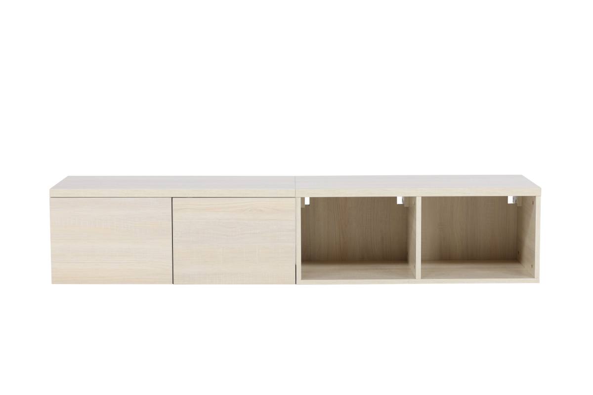 VENTURE DESIGN Nomi væghængt TV-bord, m. 2 åbne rum og 2 skuffer, produktbillede 4 af 17, TV-borde hos HomeNordic