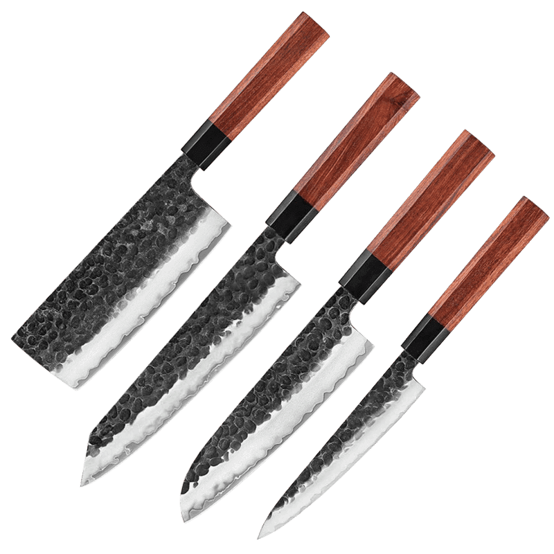 Japansk knivsæt | Nakiri Bunka Santoku Petty | Tanuki hos HomeNordic
