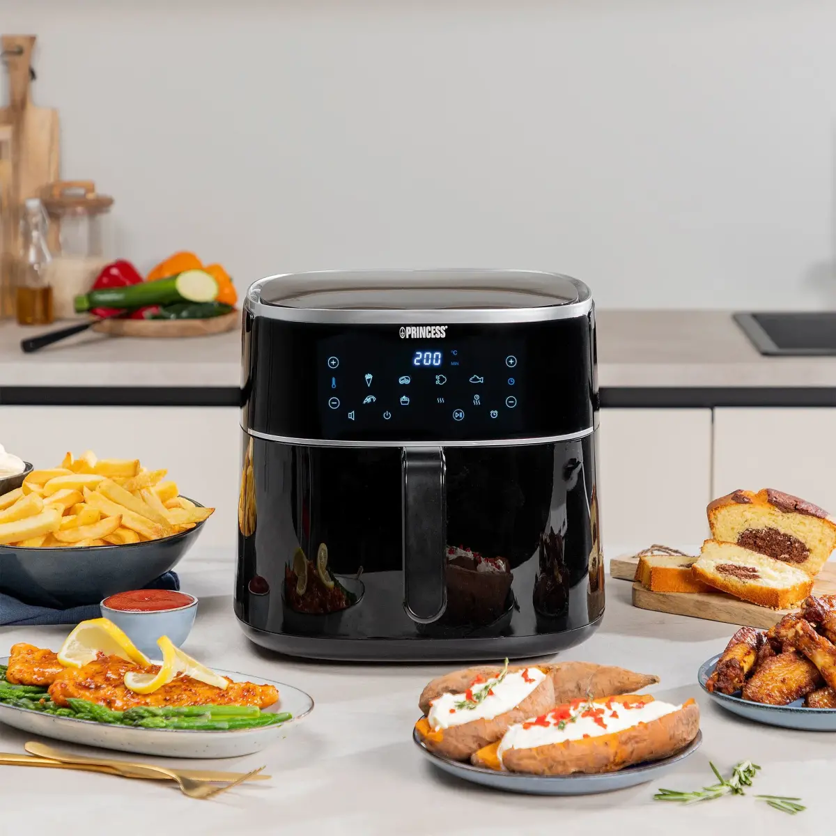 Digital varmluftsfrituregryde 8 liter, sort, produktbillede 13 af 13, Airfryers hos HomeNordic