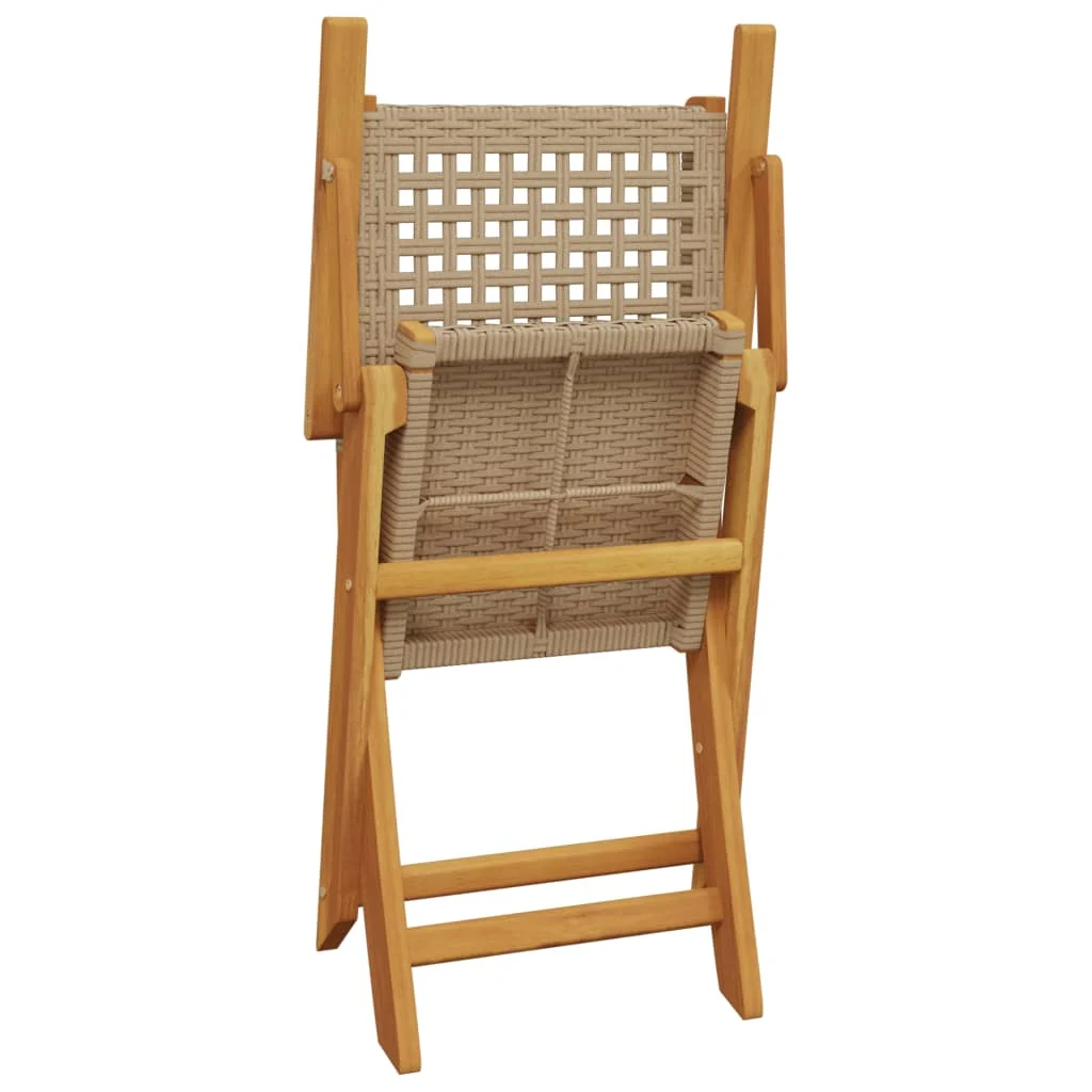 Havestole Massivt Akacietræ Og Polyrattan, produktbillede 8 af 22, Havestole i akacietræ hos HomeNordic
