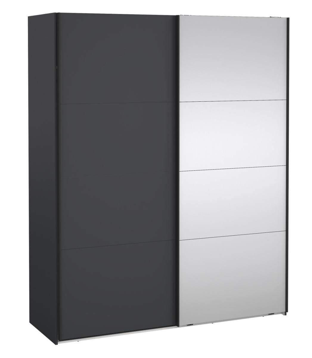 Smart 220 garderobeskab 178,5cm bredt, med spejl og skydedøre, samles, Spejle hos HomeNordic