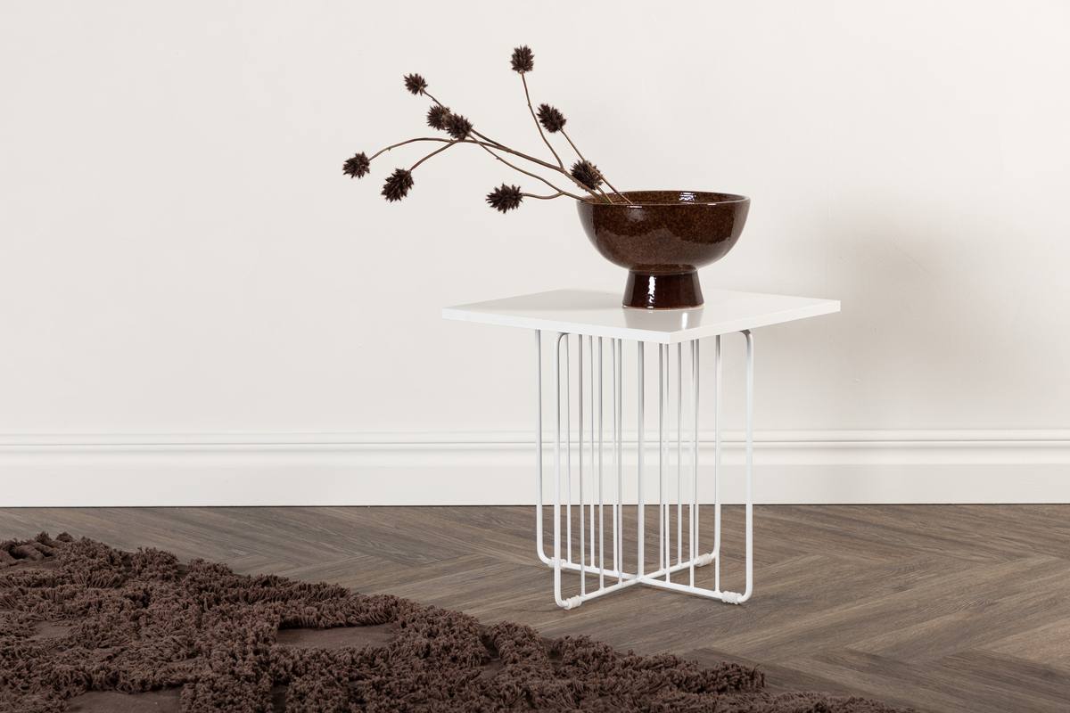 Cawey- Sofabord i stål og topplade, 60 x 60 cm., produktbillede 2 af 7, Moderne designs hos HomeNordic