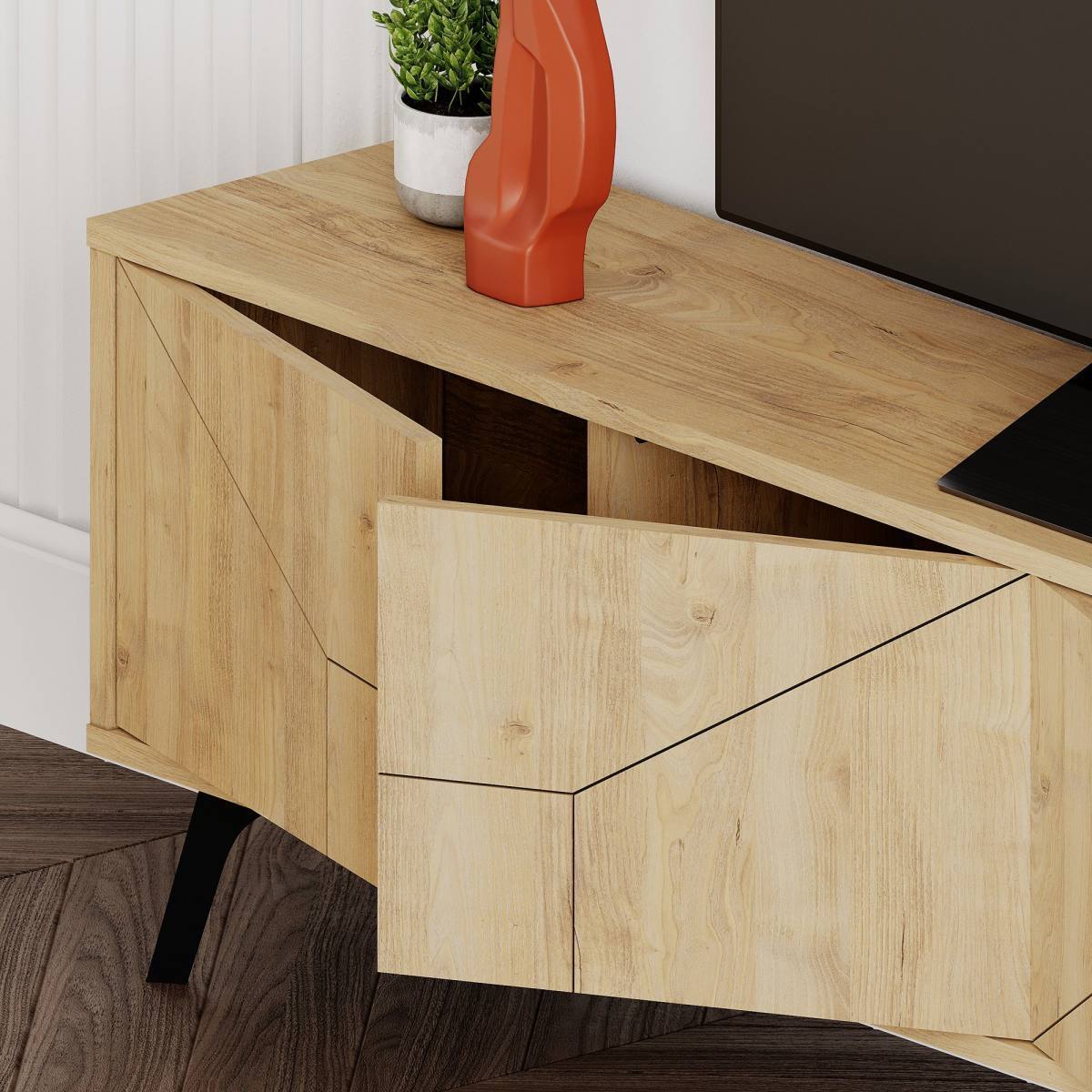 NORDVÄRK Dune TV-bord, m. 4 låger, produktbillede 6 af 6, TV-borde hos HomeNordic