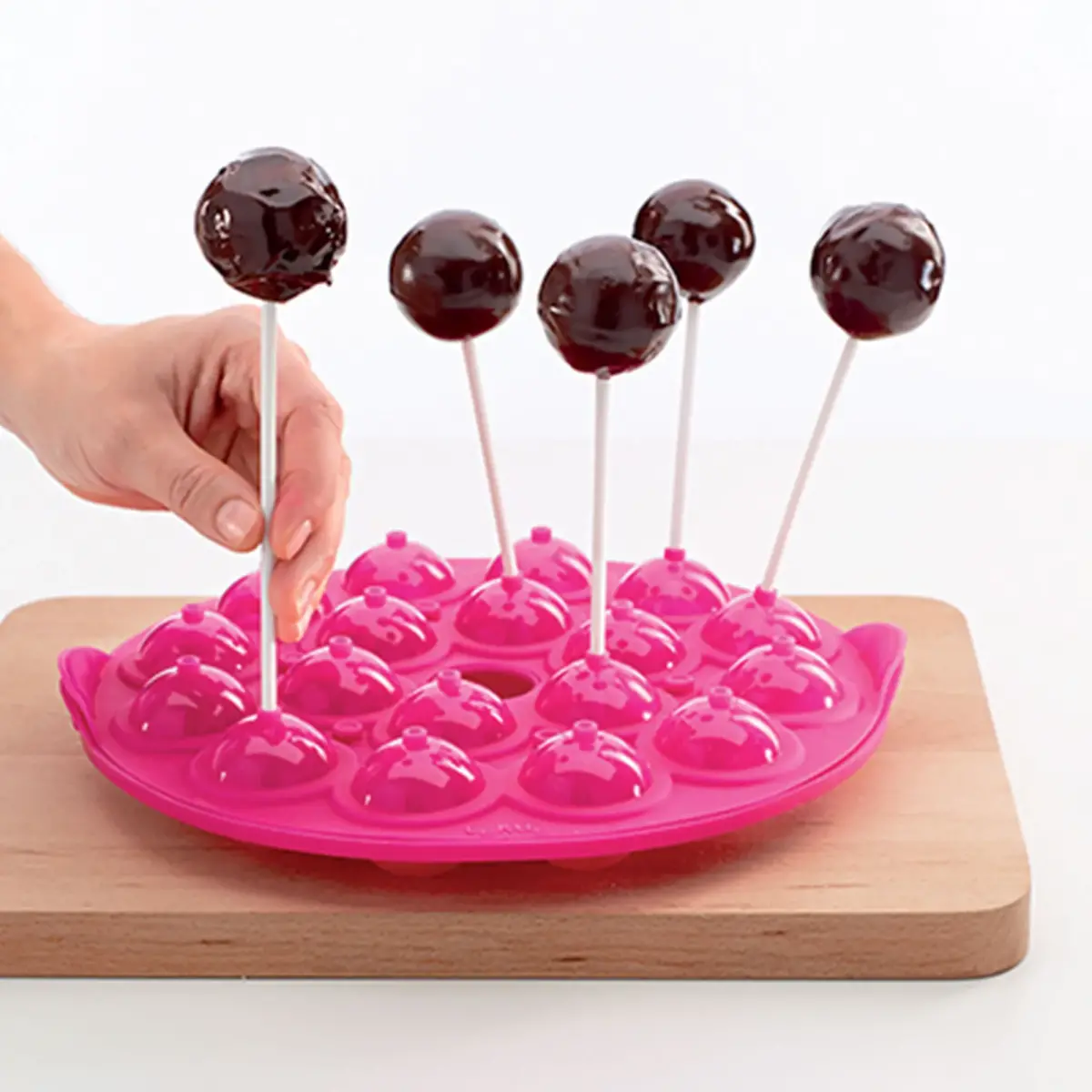 Cake Pops-form i silikone, lyserød, produktbillede 2 af 4, Kageforme hos HomeNordic