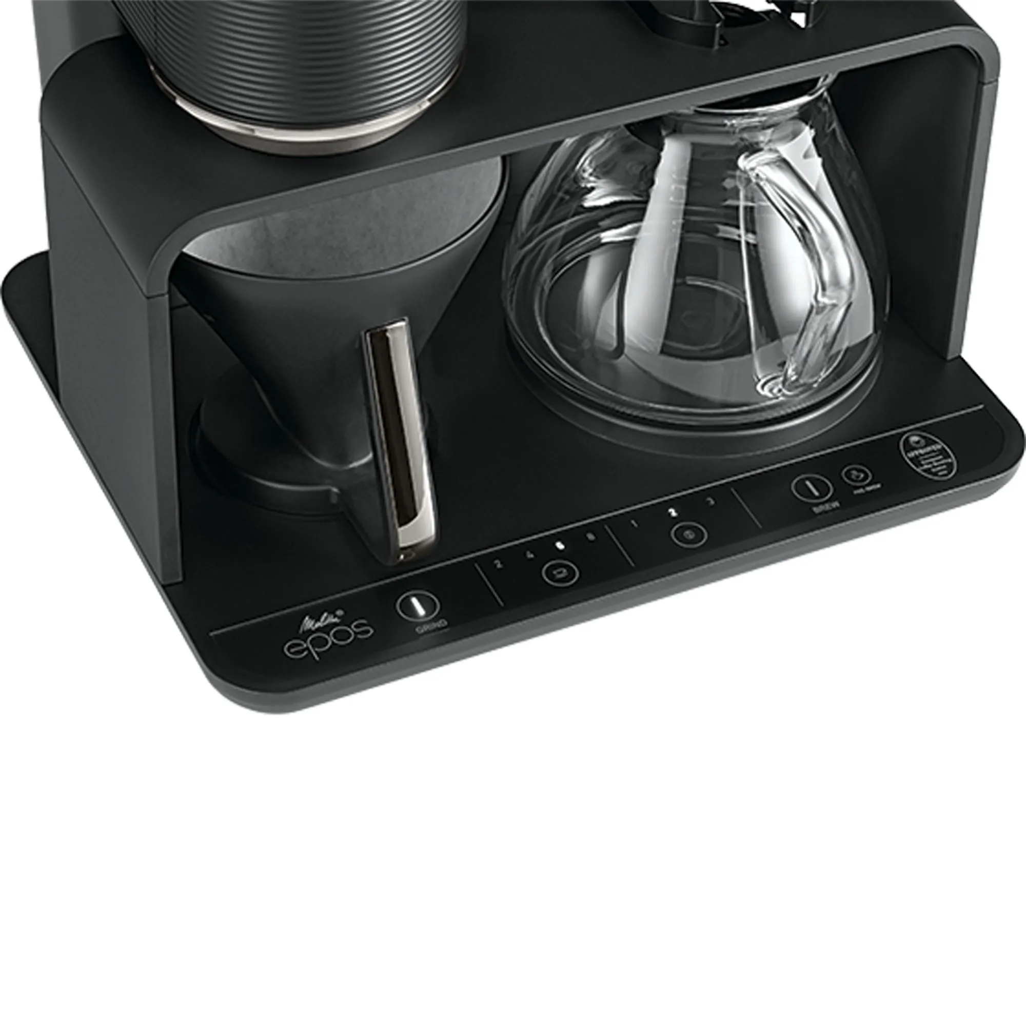Melitta Epos Kaffemaskine, sort/krom, produktbillede 4 af 4, Kaffemaskiner hos HomeNordic