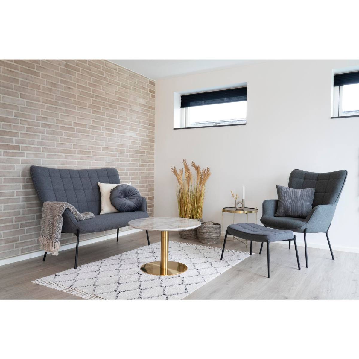 Nadal - Sofabord i marmorlook og messing, produktbillede 8 af 9, Moderne designs hos HomeNordic